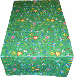 Bieżnik Obrus Folk 60x140 Bawełniany Kaszuby Kwiat