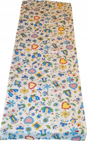 Bieżnik Obrus Folk Kaszuby 40x120 Bawełniany Łowic