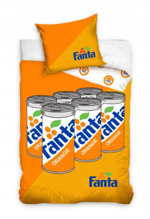 Pościel Bawełniana 140x200 Fanta Napój Orange