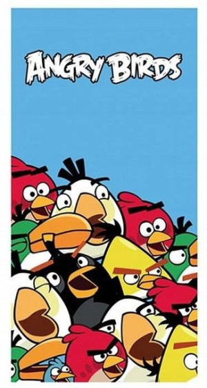Ręcznik Angry Birds 75x150 PLAŻOWY Ptaki Bird