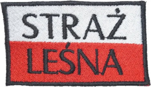 Naszywka Polska Straż Leśna Lasy Rzep 75x45 Haft