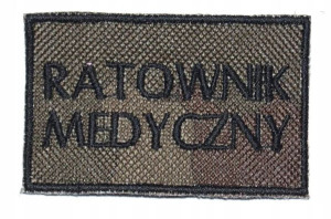 Naszywka Ratownik Medyczny 65x40 Haft Moro
