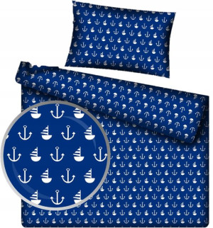 Pościel 100x160 Bawełniana Marynarska Marine Morze