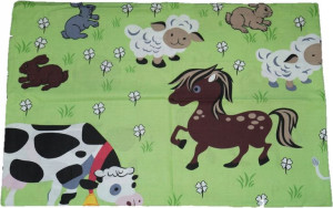 Poszewka na Poduszkę 40x60 Farma Wieś Krowa Koń