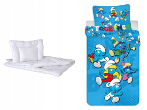 Kołdra Poduszka 100x135 Pościel Smerfy Smurfs