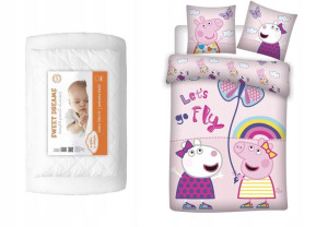 Kołdra Poduszka 120x90 Pościel Świnka Peppa Pig