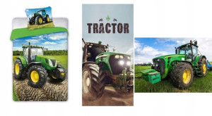 Pościel 160x200 Ciągnik Traktor Ręcznik 70x140 Koc