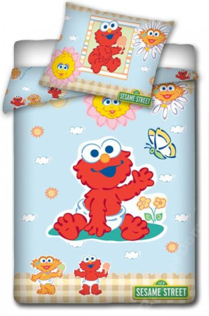 Pościel Do Łóżeczka 100x135 Elmo Ulica Sezamkowa
