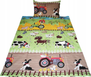 Pościel 120x60 Farma Wieś Traktor Pies Dziecięca