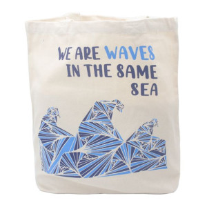Torba Bawełniana z Nadrukiem We are Waves - Naturalna