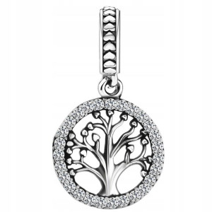 Srebrny Charms 925 Drzewko Drzewo Szczęścia