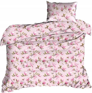 Pościel 120x160 Bawełniana Kwiaty Kwiatki Magnolia