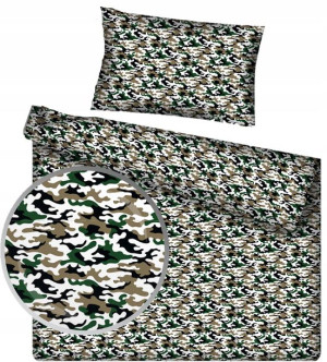 Pościel 100x160 Bawełniana Moro Wojskowa Militarna