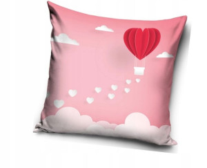 Kot Poszewka 40x40 Na Poduszkę Serca Balon Serce