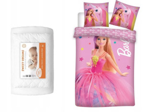 Kołdra Poduszka 120x90 Pościel Lalka Barbie Barbi