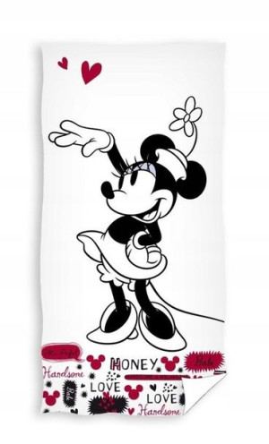 Ręcznik 70x140 Myszka Minnie Imie Haft z Haftem