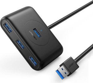 HUB UGREEN CR113 USB - 4 x USB 3.0 25m czarny