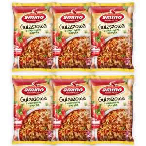 Amino Zupa błyskawiczna gulaszowa 59 g 6 sztuk
