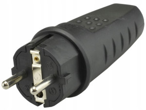 Wtyczka Hermetyczna Uziemienie Gumowa Ip44 D.3158l