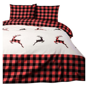  Pościel flanelowa Renifer 2 220 x 200 (dt) DX49R1 222 | Boże Narodzenie