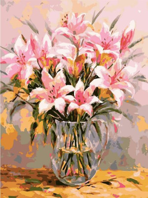 Malowanie po numerach – Lilie - 30x40cm rama