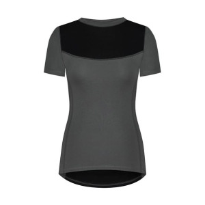 T-shirt damski z krótkim rękawem i wstawką
