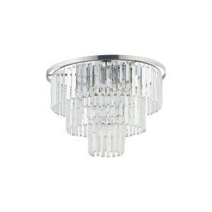 Lampa Sufitowa Plafon  Led Nowodvorski Cristal 7628 Stal, Srebrny