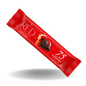 Czekoladka ciemna z pomarańczą i migdałami, bez cukru 26 g Red
