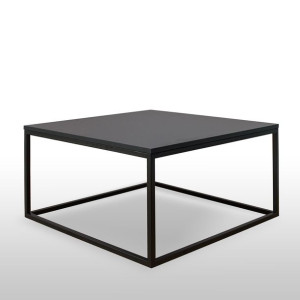 stolik kawowy LOFT ława salon 75x75 cm czarny kwadratowy