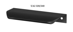 Uchwyt Meblowy Krawędziowy Czarny Mat 320/340 Ua2