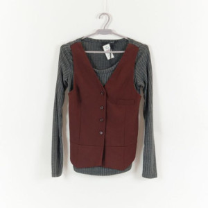 Sweter Damski Z Kamizelką Denim Deluxe Rozmiar S