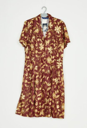 Sukienka Damska W Kwiaty Fashion Extra Rozmiar 44