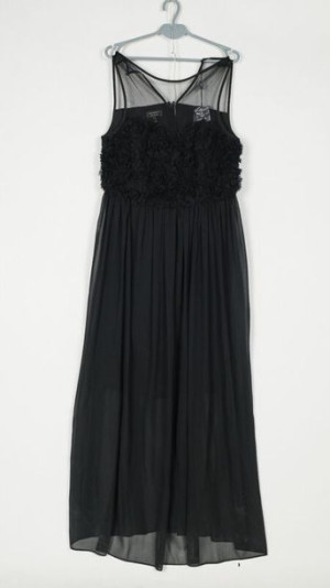 Sukienka Maxi Rozkloszowana Czarna Apart Glamour R. 42