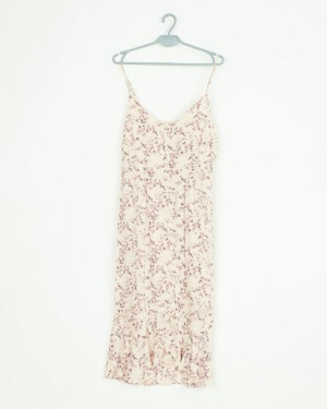 Sukienka Midi Różowa W Rośliny Gentle Fawn R. 34