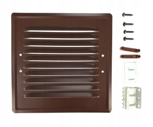 Kratka Wentylacyjana Kominowa Metalowa+łapki 14x14
