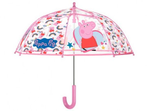 Parasol przeźroczysta 42cm Świnka Peppa Perletti