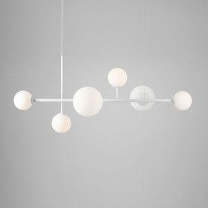Lampa wisząca skandynawska biała Dione szklane klosze kule 1092K Aldex