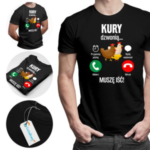 Kury koszulka dla hodowcy kur ZABAWNY prezent koszulka z nadrukiem kur