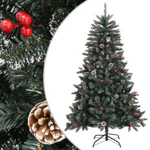 Sztuczna choinka ze stojakiem, zielona, 120 cm, PVC