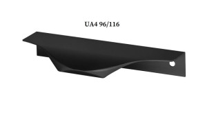 Uchwyt Meblowy Krawędziowy Czarny Mat 96/116 Ua4