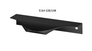 Uchwyt Meblowy Krawędziowy Czarny Mat 128/148 Ua4