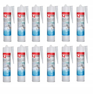 Qmar - Silikon Sanitarny bezbarwny 300ml 12 szt.
