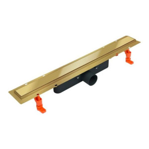 Odpływ liniowy Duo 80 cm złoty polerowany