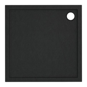 Brodzik akrylowy Schedpol Atla kwadratowy 90 x 4,5 cm czarny