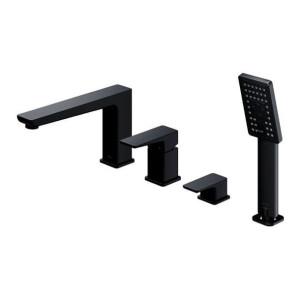 Bateria wannowa Omnires Alton 4-otworowa czarna