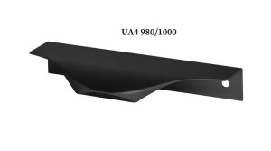Uchwyt Meblowy Krawędziowy Czarny Mat 980/1000 Ua4