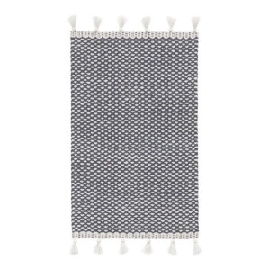 Dywanik łazienkowy GoodHome Nammu 50 x 80 cm ecru/antracyt