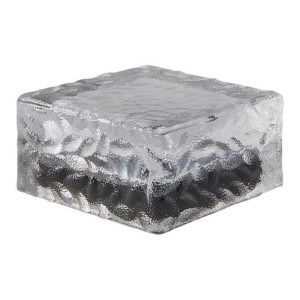 Lampka solarna szklana kostka 10 cm