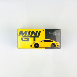 Porsche 911 (992) Carrera 4S Racing Yellow RHD Mini GT 1:64