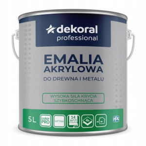 Dekoral Professional - Emalia Akrylowa Biała 5L